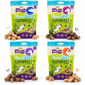 Akyra Freeze Dried Chunkeez | Eend, Lama, Paard & Tonijn